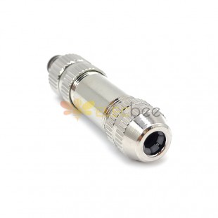 ELECBEE M8 8-Pin Male Straight Metal Shielded Aviation Plug - Solder Type Cable Connector