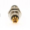 10pcs M8 Sensor Cable Conector A Codificación Montaje Frontal Circular 8 Pin hembra Soldadura Socket Recto Impermeable