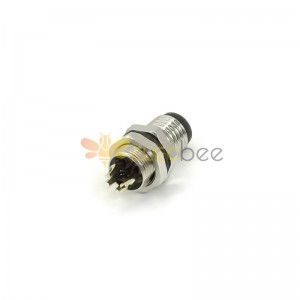 M8 4 Pines Sensor Conector impermeable Socket macho recto Blukhead Taza de soldadura para cable