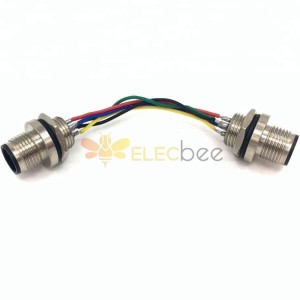 M8 4pin macho a macho conector recto impermeable con cable 50CM 24AWG