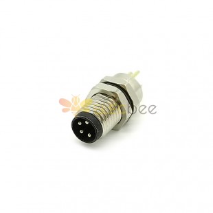 M8 Connector PCB Mount Male Socket 4 Pin Straight Waterproof