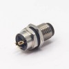 M8 Connector Screw Waterproof Socket Male Straight 3 Pin Front Blukhead Solder Cup for Cable