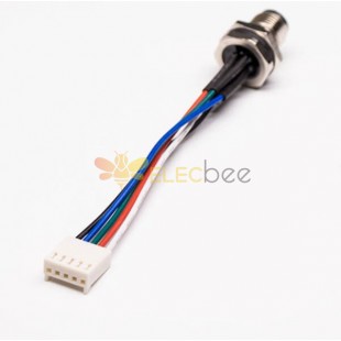 M8 Connector To  Straight Waterproof 5Pin B Coding Male Socket With Extension Cable 50CM 24AWG