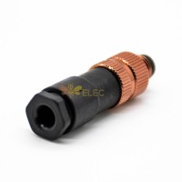 m8 connector 6pin male plug Solder Type female socket front mount straight gray Unshielded B code