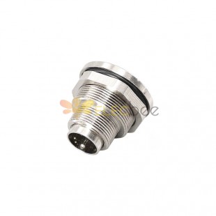 M9 2Pin Male Connector Front Panel Mount Receptacle Solder Type for Cable IP67 Waterproof Unshield