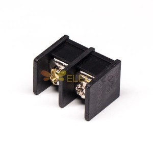 Barrier Terminal Block 2 Position PCB Mount Straight Black