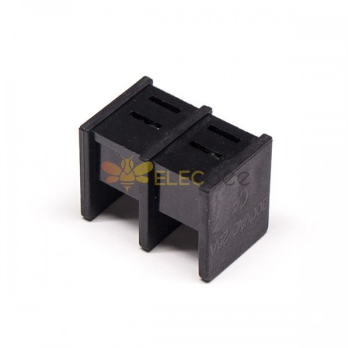 Barrier Terminal Block 2 Position PCB Mount Straight Black