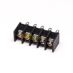 Barrier Strips Terminal Block 5pin Straight Through Hole Black PCB Mount