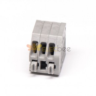 2 pin Connettore blocco terminale 2.5mm passo Grigio dritto Terminal Strisce
