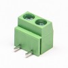 螺釘式PCB接線端子2芯彎式綠色接PCB板穿孔式 3.50mm