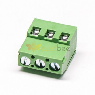 螺釘式端子3芯綠色直式穿孔式插PCB板端子接接線 5.0mm