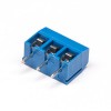 螺釘式藍色接線端子3芯直式穿孔式長方形插PCB板 5.0mm