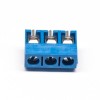 螺釘式藍色接線端子3芯直式穿孔式長方形插PCB板 5.0mm