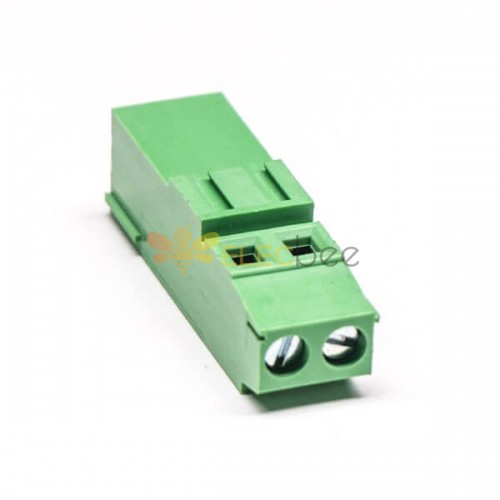Connecteur de bloc terminal de vis de PCB 2pin directement à travers le vert de trou 3,50 mm