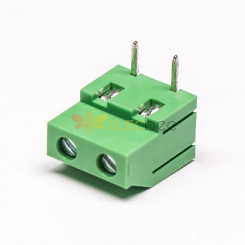 PCB Vidalı Terminal Konektörleri 2pin Sağ Açılı Yeşil Delik 5.0mm