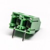 兩芯綠色端子螺釘式彎式穿孔式接PCB板 5.0mm