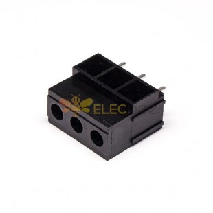 螺釘式接線端子黑色直式穿孔式PCB板接線連接器 5.08mm