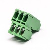 螺釘接線端子2層4芯插孔式綠色端子接線 5.0mm