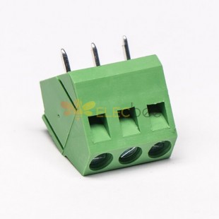 接線端子PCB 3芯弯式綠色螺釘式端子連接器 5.0mm