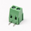 2芯接線端子綠色彎式插PCB板螺釘式端子接線 5.08mm