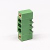 綠色接線端子2孔法蘭彎式3芯插孔PCB板安裝端子連接器 3.50mm