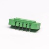 PCB四芯綠色接線端子彎式面板安裝2孔法蘭式接線端子排綠色 3.50mm