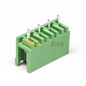綠色端子排4芯直式綠色穿孔式PCB板綠色接線端子