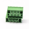 綠色插接端子穿牆式端子免焊面板對接PCB連接器公母座對插拔銅 5.0mm
