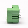 綠色插接端子穿牆式端子免焊面板對接PCB連接器公母座對插拔銅 5.0mm