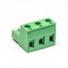 Plug-in Screw PCB Terminal Block 3pin Socket Right Angled Green Connector 7.62mm