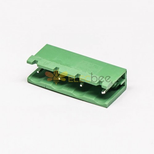 插拔式接線端子接線綠色4芯穿孔式PCB板安裝直式端子綠色 7.5mm