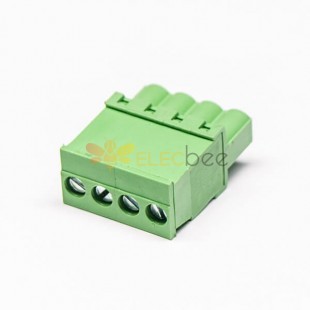 Plug in Terminal Block Connector 4pin Straight Through Green Connector 5.0mm