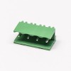 PCB插拔式接線端子4芯直式穿孔插板式PCB板安裝綠色 7.5mm