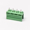 PCB插拔式接線端子4芯直式穿孔插板式PCB板安裝綠色 7.62mm