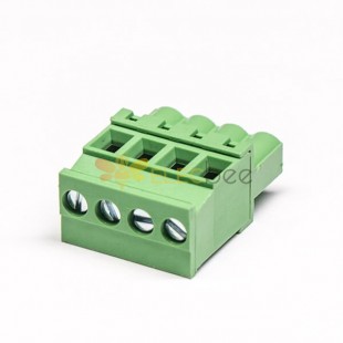 Plug in Terminal Blocks 4pin Green Pluggable Connector with Cable 3.81mm