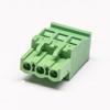 插拔式接線端子綠色帶螺釘直式插頭接線連機器端子 5.08mm