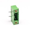 插拔式接線端子彎針2芯2孔法蘭綠色PCB板端子座 7.5mm