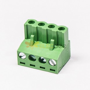 Pluggable Terminal Block 90 Degree Angled Hole Cable Connector 5.0mm