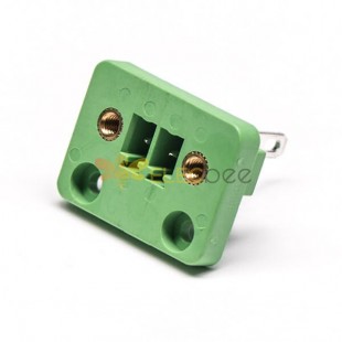 2芯接線端子帶耳朵帶法蘭 插拔式 PCB接線端子 2-24p 銅環保 3.50mm