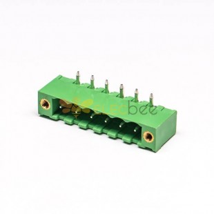 Conector de bloque de terminales enchufable de ángulo recto de 6 pines para montaje en placa CI 3.50mm