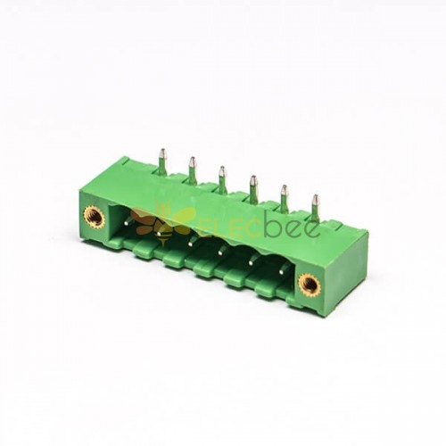 TERMINAL Blok Konektörü Takılabilir 6pin PCB Montaj için Delik Ten Dik Açı 3.50mm