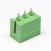 直彎針PCB接線端子3芯直式180度穿孔PCB板安裝綠色端子 3.81mm