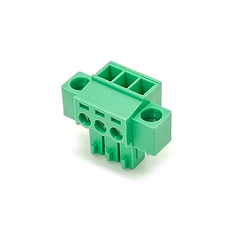 Terminal Block Pluggable Clamp Type to Screw Terminal Green Cable Connector