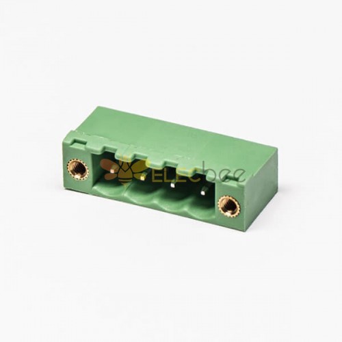 Terminal Block Pluggable Connector Straight Type Green 7.62mm