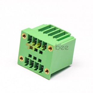 PCB八芯綠色接線端子方形穿牆式法蘭安裝端子座 3.81mm