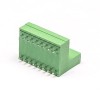 插拔式接線端子接線雙排16芯直式穿孔對接式綠色端子 5.0mm