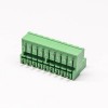 插拔式雙層接線端子18芯直式PCB板180度直插式綠色接線端子座子 3.81mm