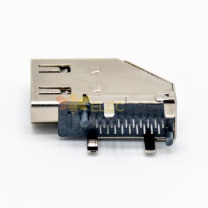 Tipo feminino conector de HDMI angular para aplicação PCB
