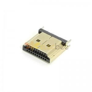 Conector macho HDMI 19p DIP recto para PCB