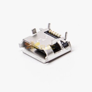 micro usb b接口5p SMT B型牛角型直式连接器5.65-4.85